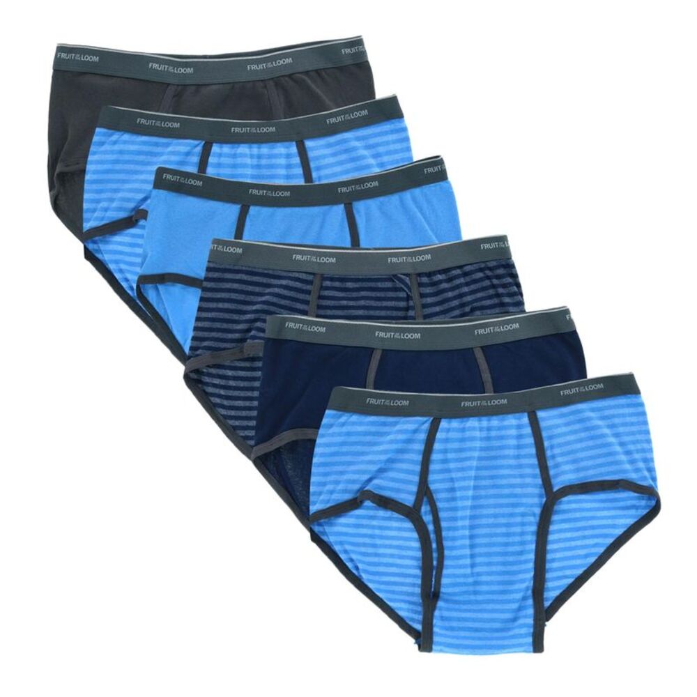 Fruit of the Loom Men's Blue and Black Briefs